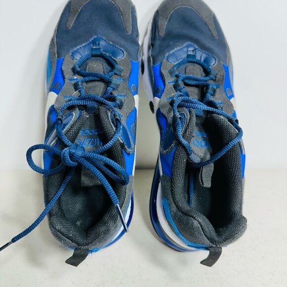 Nike Air Max 270 React Navy Blue Silver BQ0103-401 Size Youth 6Y - Women 7.5 - Picture 5 of 7